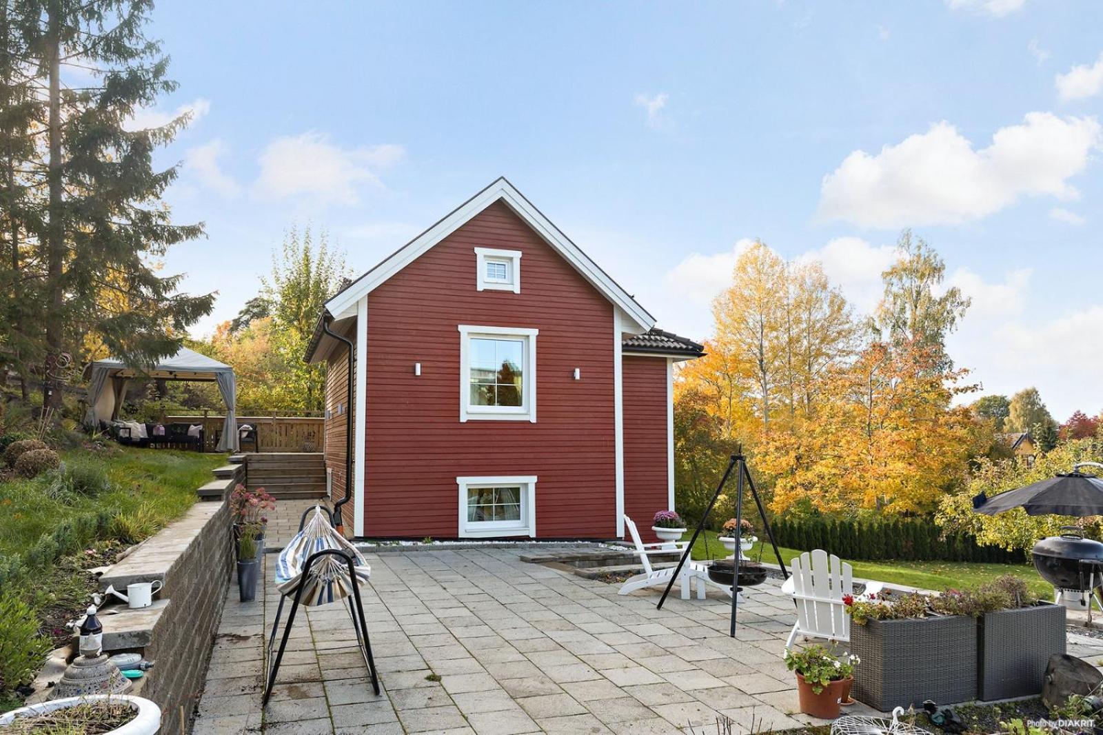 Charming Apartment In A Red House In Stockholm Bagian luar foto